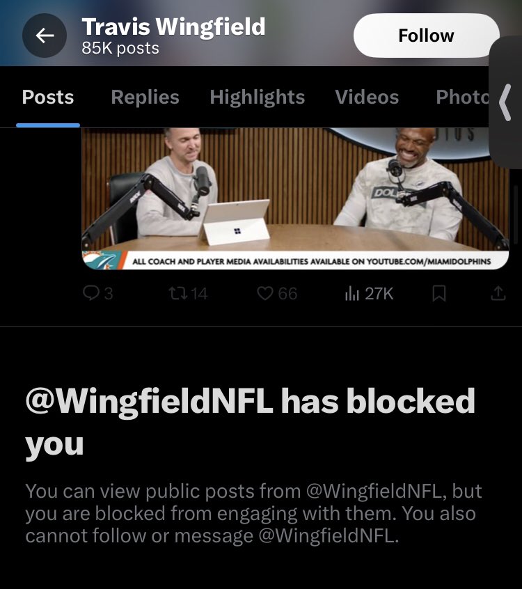 Knew it…Listen, the only time blocking someone is acceptable is if someone gets personal with you. If you block someone, especially if you are part of the media, simply because someone fairly and respectfully criticized your work, you r a coward. Thanks 4 proving me right Travis