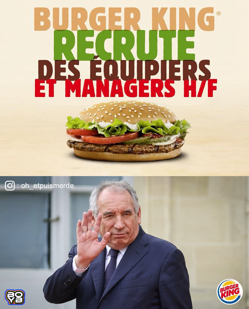 oh_etpuismerde's tweet photo. Le @BurgerKingFR  de Pau recrute ! https://t.co/87FJ29O2Ax