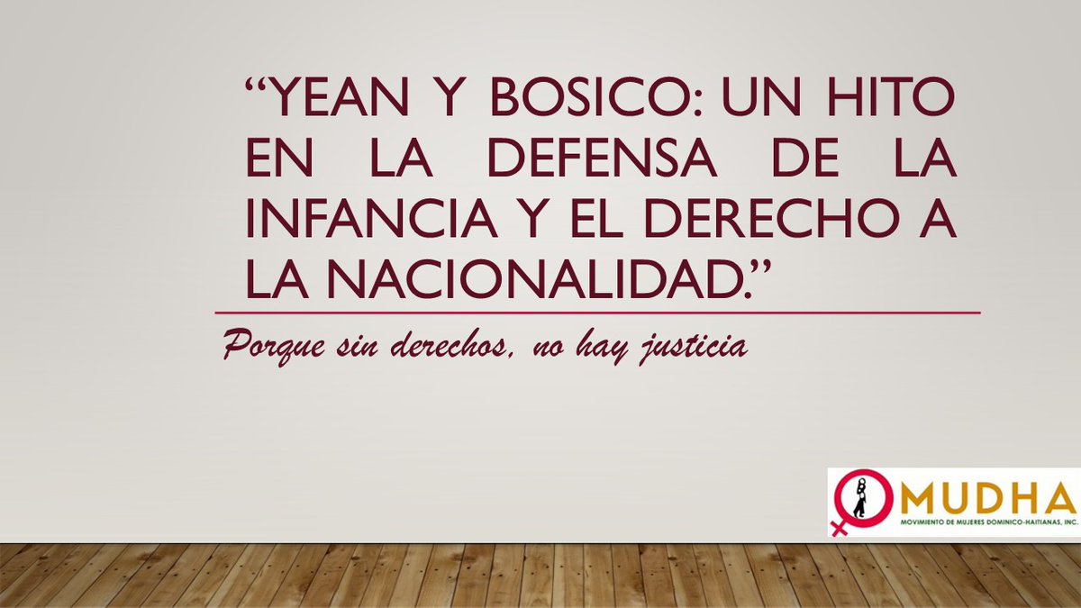 Porque sin derechos, no hay justicia.
#YeanYBosico #DerechoALaIdentidad #NiñezConDerechos #JusticiaHistórica #mudha #ContraLaApatridia #DerechosHumanos #YeanYBosico #JusticiaParaLaNiñez