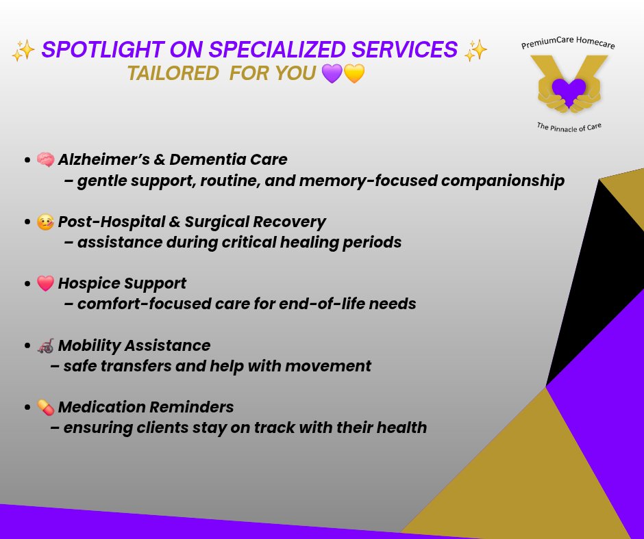 PremiumCarehca's tweet photo. Whether it's short-term help or long-term care, our trained caregivers are here to provide compassionate, personalized support.
We've got you covered💜💛

#PremiumCareHomecare #HomecareSupport #AgingWithDignity #NowHiring #CaregiverJobs #PremiumCareHomecare #HomeCareCareers https://t.co/CNnFhKqaRt