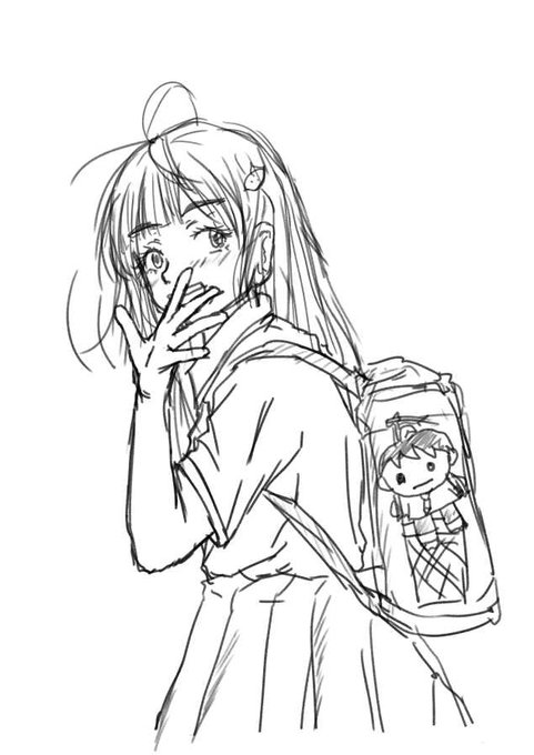 #マケイン
おは檸檬。帰宅部バージョン。描いてて思ったのはあの造形は活発なスポーツ少女を前提に作られてるんだなあと。後から外跳ねを追加したと知りおおってなった。 