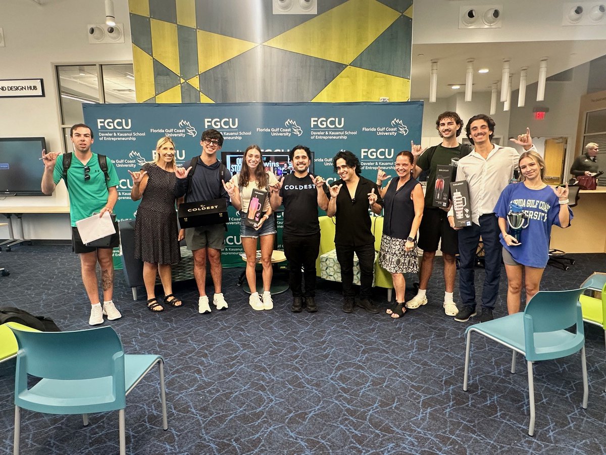 Today at the FGCU DKSOE, students had the incredible opportunity to learn from The Coldest, who shared insights from their #SharkTank experience. 

#FGCU #Entrepreneurship #SharkTank #Coldest #FGCUDKSOE #DKSOE