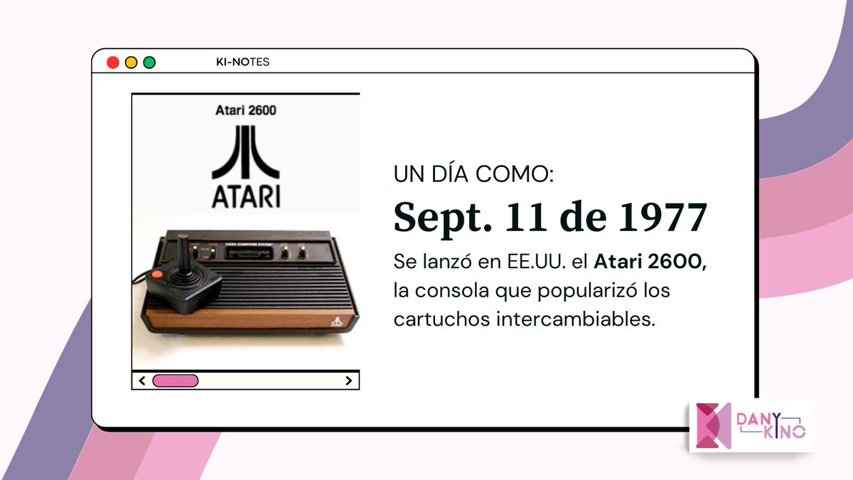 Dany_Kino's tweet image. ¡11 de septiembre es fiesta gamer pues en 1977 llegó #Atari2600 y revolucionó los hogares!

Digamos que fue la 1° en popularizar los cartuchos intercambiables para que no tuvieras que ir cargando tu compu por todos lados... y ahora ya hay juegos hasta en la nube 🤯 #Kinotes