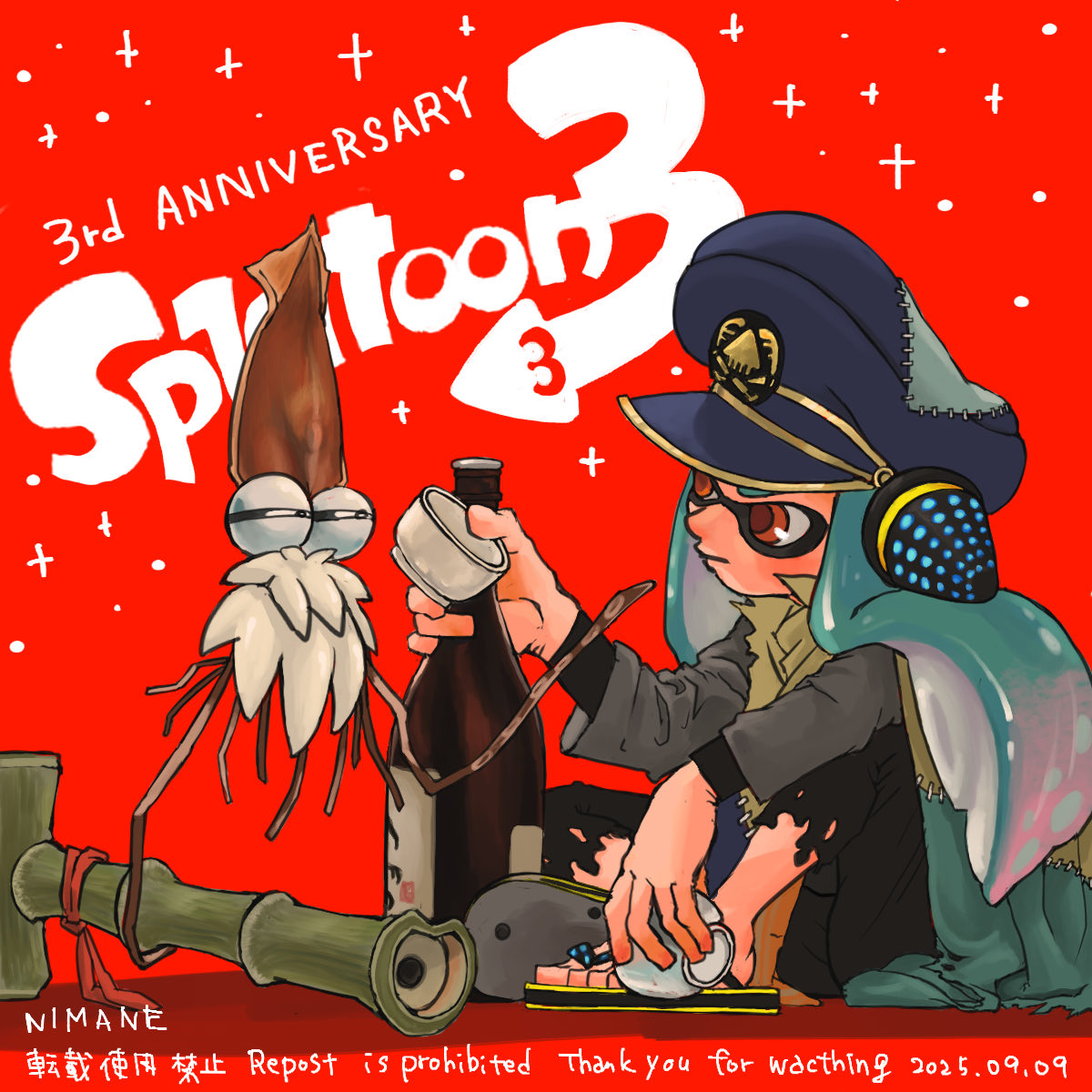 3周年おめでとう。この師弟関係をありがとう。
#Splatoon3 #スプラトゥーン33周年