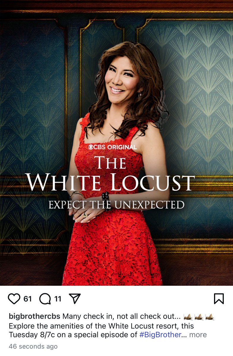 #BB27 Big Brother shares a new Instagram post… #BigBrother #BigBrotherBuzz