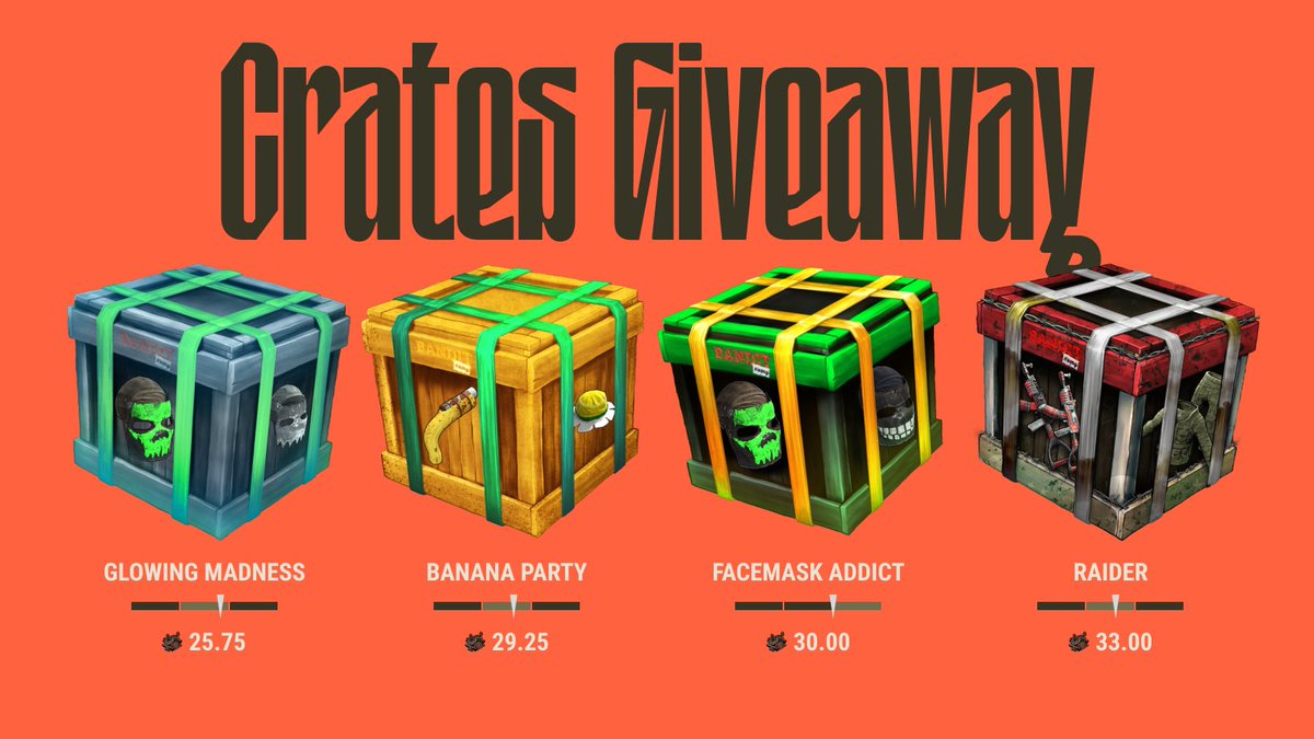 Are you feeling lucky today? We are giving away one of each crate! 😈

To enter:

🔸 Like &amp; Repost
🔸 Follow us <a href="/bandit/">bandit.camp</a>

The winners will be announced tomorrow!