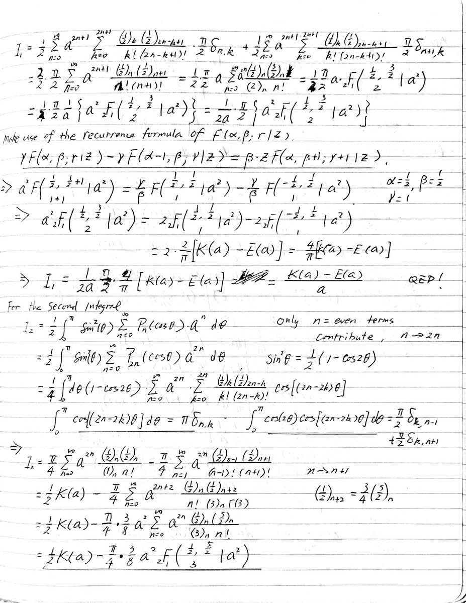 zzbar's tweet photo. @Javier_DanielAR Solved these two using Ledgendre polynomials and some basic hypergeometric recursion formula. https://t.co/z4IJF5w7Uk
