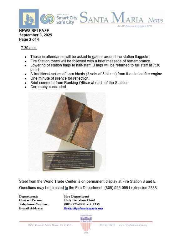 Come out to your local Fire Station on September 11 to help support our remembrance of that tragic day.