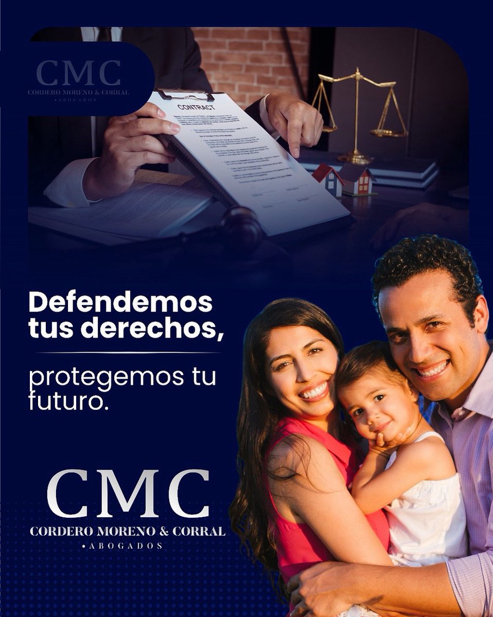 CMCABOGADOSEC's tweet image. Tu tranquilidad jurídica empieza con una buena defensa. Protegemos lo que más importa: tu futuro.👈🏻

📱Celular: 0994356491
📞Teléfono: 2881511
✉️Correo: culloa@cmc.com.ec