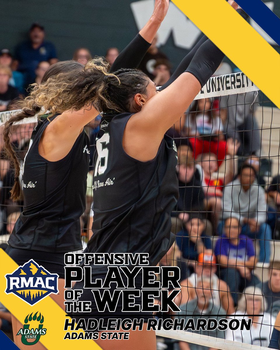 𝙍𝙈𝘼𝘾 𝙊𝙛𝙛𝙚𝙣𝙨𝙞𝙫𝙚 𝙋𝙡𝙖𝙮𝙚𝙧 𝙤𝙛 𝙩𝙝𝙚 𝙒𝙚𝙚𝙠🏐

Hadleigh Richardson, Adams State

🗞️: shorturl.at/dtWGI

#EverythingElevated | #GoGrizzGo