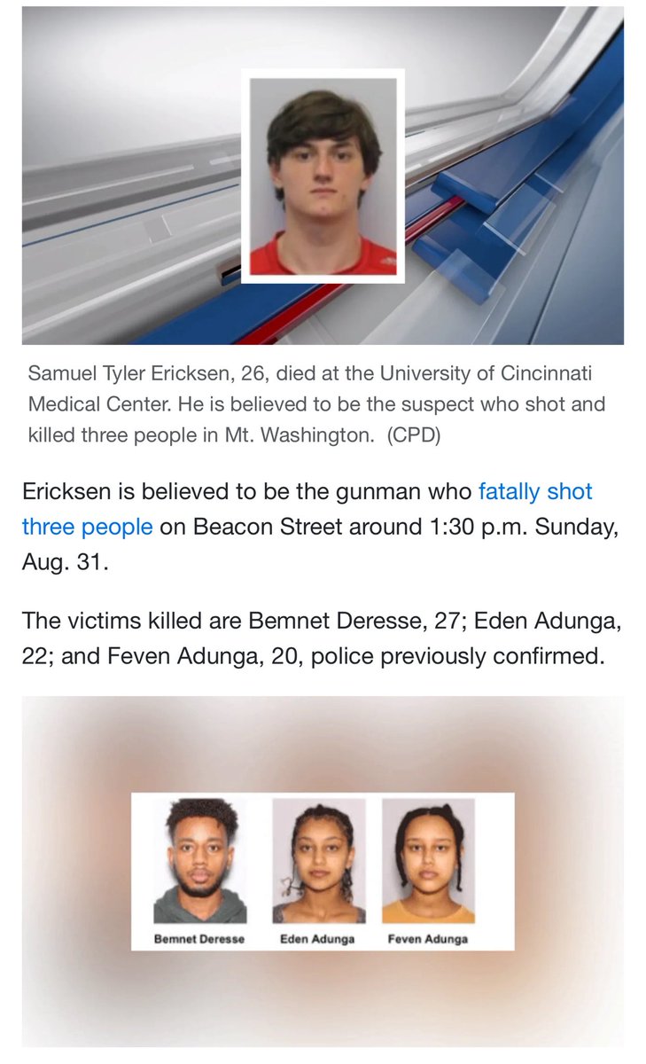 A random white person shot three black people to death on August 31st