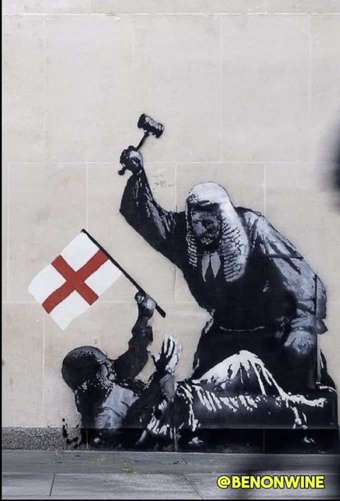 Who prefers my altered version of the Banksy mural? 🏴󠁧󠁢󠁥󠁮󠁧󠁿