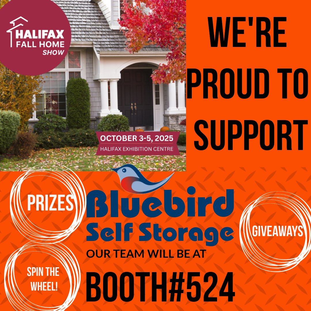 BluebirdCanada1's tweet photo. Our team will be attending & supporting the Hallifax Home Show in Nova Scotia this year - Oct. 3 - 5, 2025! #HalifaxFallHomeShow #HFXFallHomeShow #HFHSΒ #selfstorage https://t.co/DAeLsXZAtF
