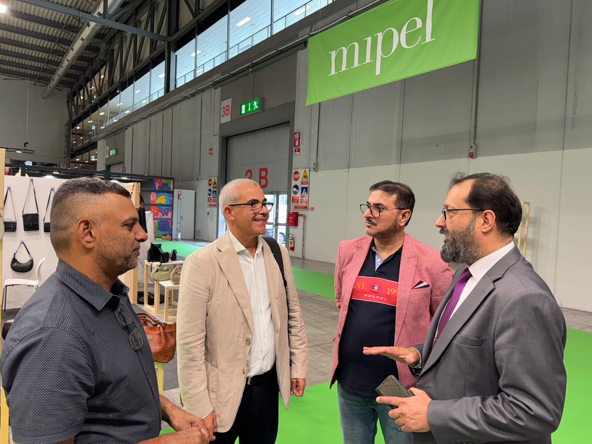 Today, I met with Mr Riccardo Amerini, Commercial Director Assopellettieri (MIPEL) &amp; Mr Mauro Di Molfetta, Project Manager Expo Riva Schuh &amp; Gardabags. Discussed aspects of furthering Pakistani leather goods into the Italian market.