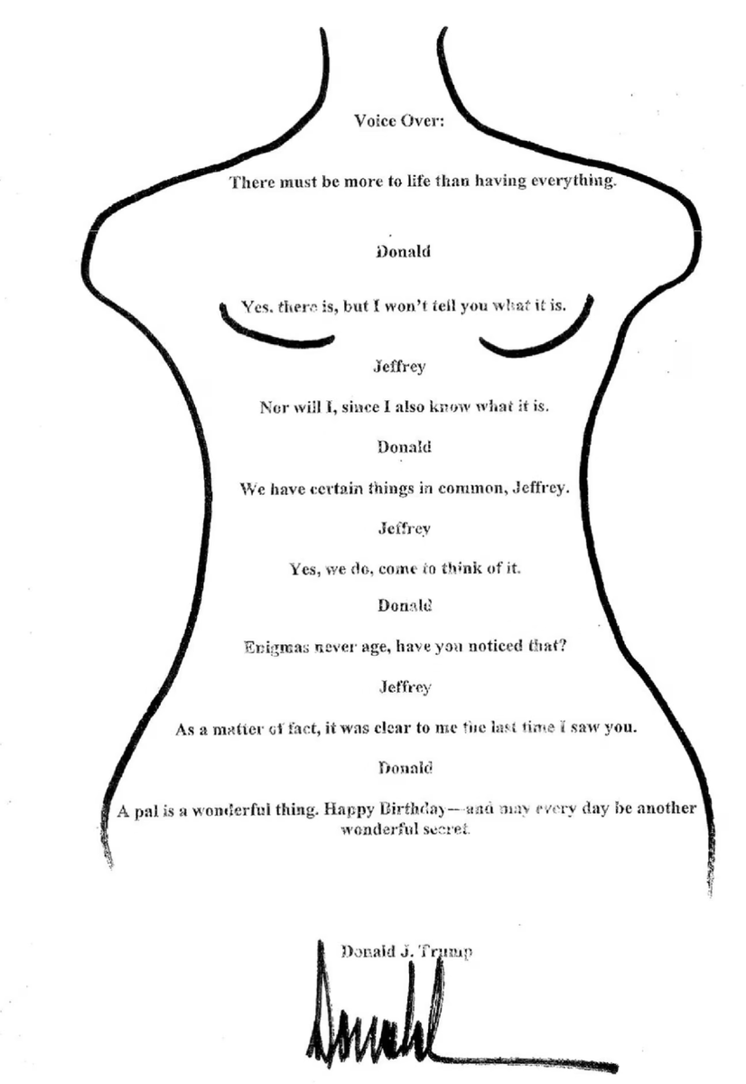 🚨WSJ PUBLISHES THE BIRTHDAY LETTER TRUMP ALLEGEDLY SENT EPSTEIN