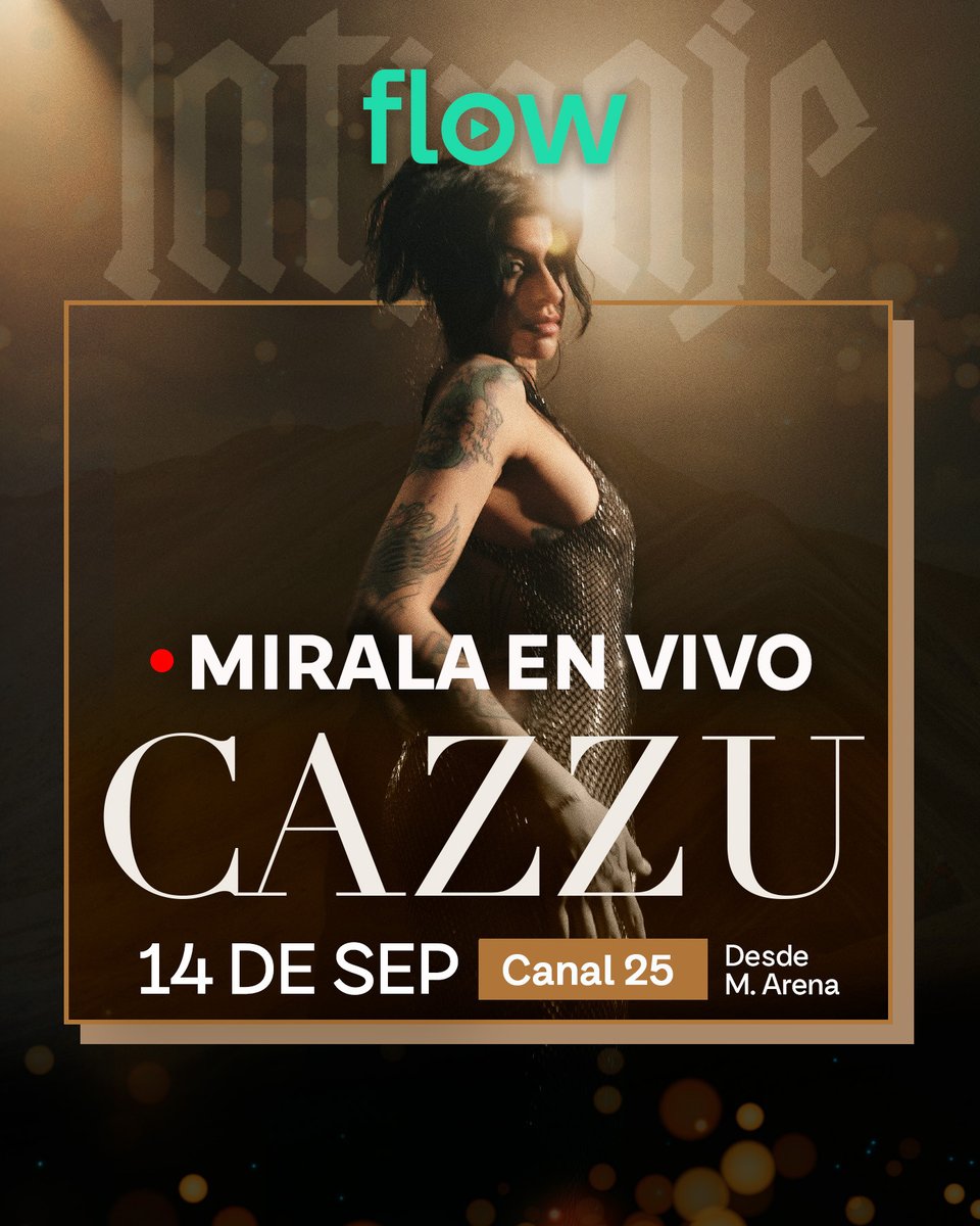 Se viene el show de la reyna Cazzu, este 14 de septiembre en vivo por FLOW, no te lo pierdas. 💃🏻🔥🫅🏻