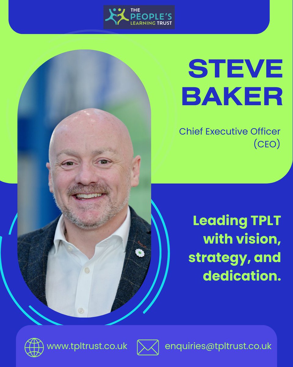 TPL_Trust's tweet photo. Steven Baker OBE, is the CEO of TPLT and has led four schools to Outstanding Ofsted judgements and co-authored A School Without Sanctions. Nationally recognised for trauma-informed, compassionate leadership, he is a Founding Fellow of the Chartered College of Teaching. https://t.co/h80LdDfbfe