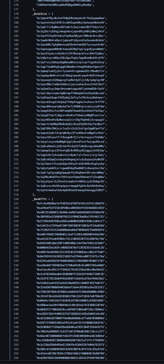 Screenshot of NPM crypto malware code - Part 3
