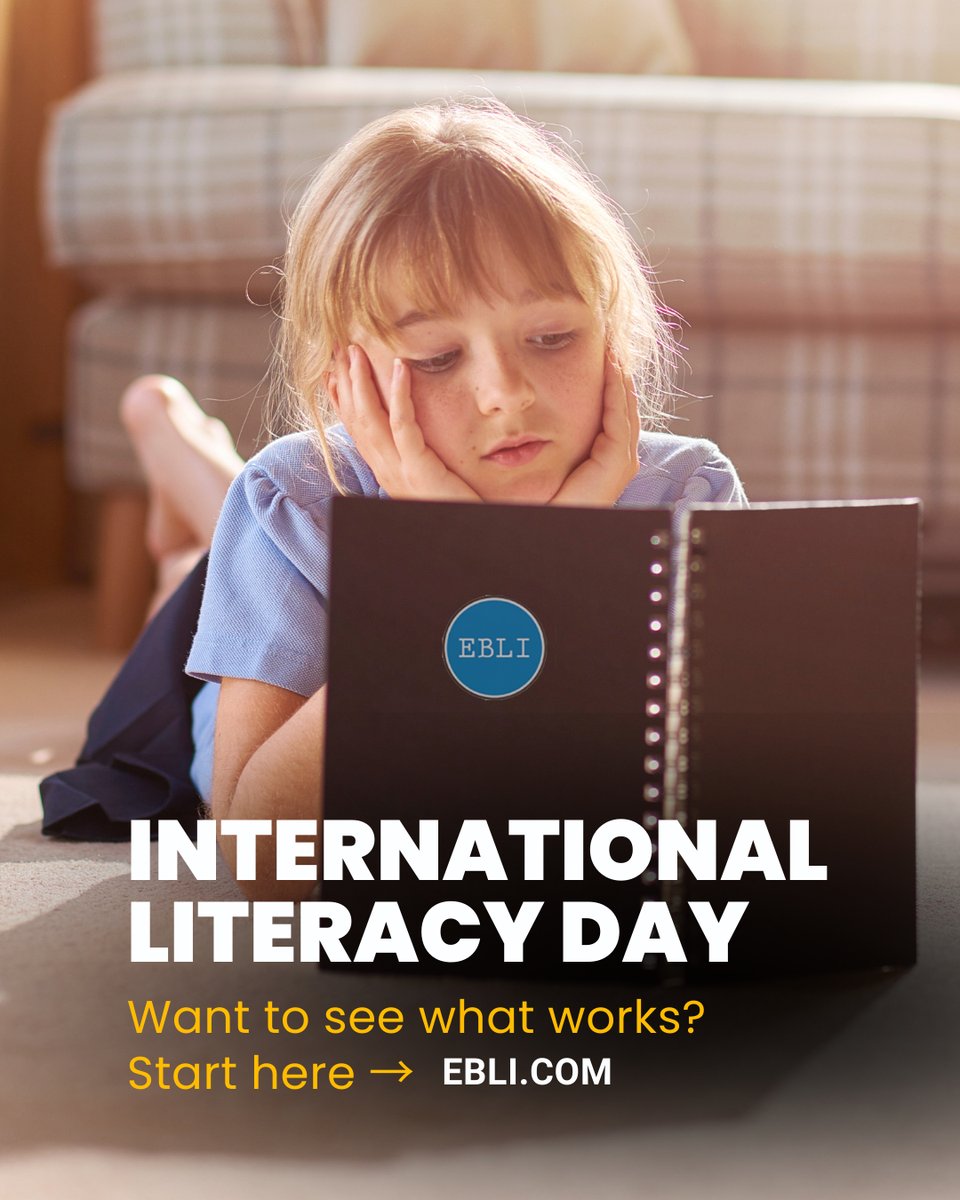 EBLIreads's tweet image. It’s International Literacy Day. But too many students still can’t read. Not because they can’t—but because they weren’t taught right. Let’s change that. #EBLI 

#EvidenceBasedLiteracyInstruction #InternationalLiteracyDay