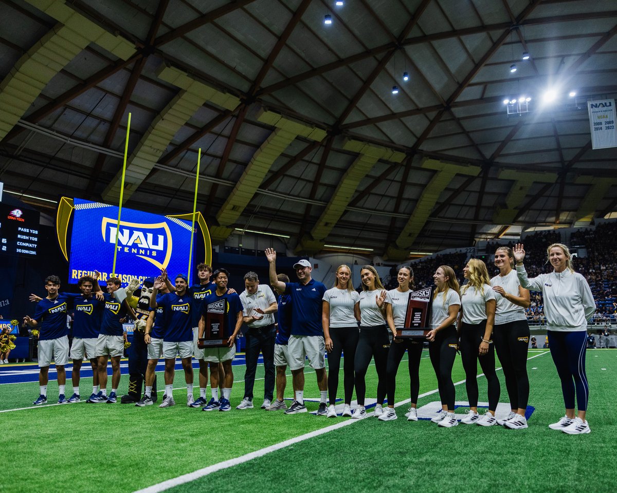 We had a great time showing off the new hardware this weekend at the football game with <a href="/NAUMensTennis/">NAU Men's Tennis</a> !

#RaiseTheFlag | #BigSkyTennis
