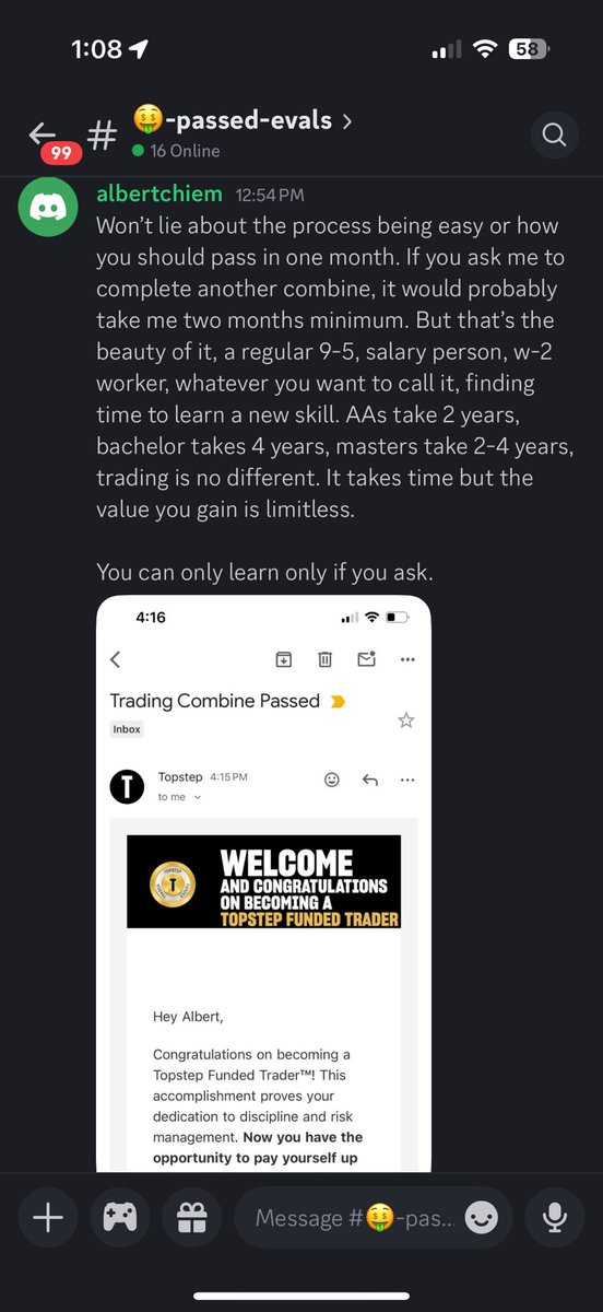 Nvrc_'s tweet image. Huge congratulations to 2 more members passing their evals to get funding to trade futures.

The secret? A well defined plan, discipline, patience, and risk management based on a statistical edge. 

DM for an intro call!

#trading #fundedchallenge