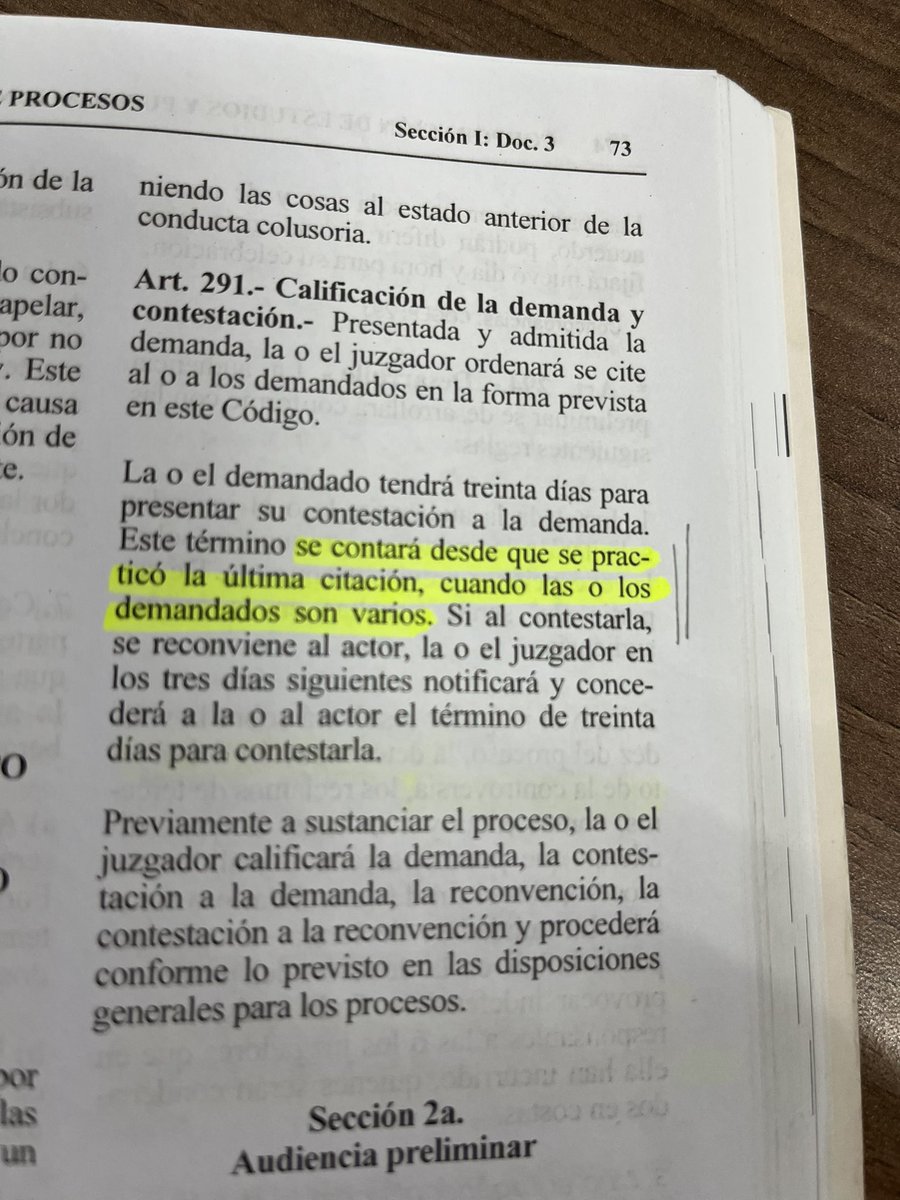 patriciasegarra's tweet photo. “Ese término se contará desde que se practicó la última citación, cuando las o los demandados son varios” 👇 https://t.co/UyMDkSmSFV