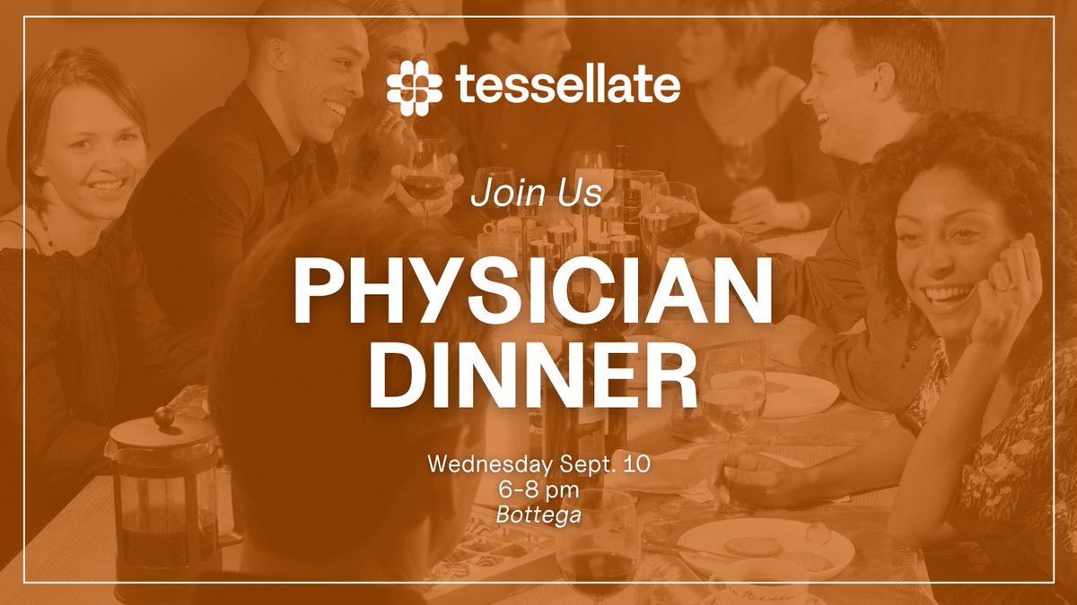 Physicians in Birmingham—join Tessellate cofounder Matt Cybulsky, PhD, for dinner and conversation on Wednesday, Sept. 10 at Bottega (6–8 pm).

No recruiter spam. No pressure. Just real connections and insights on the future of physician career navigation.

👉 Reserve your spot: