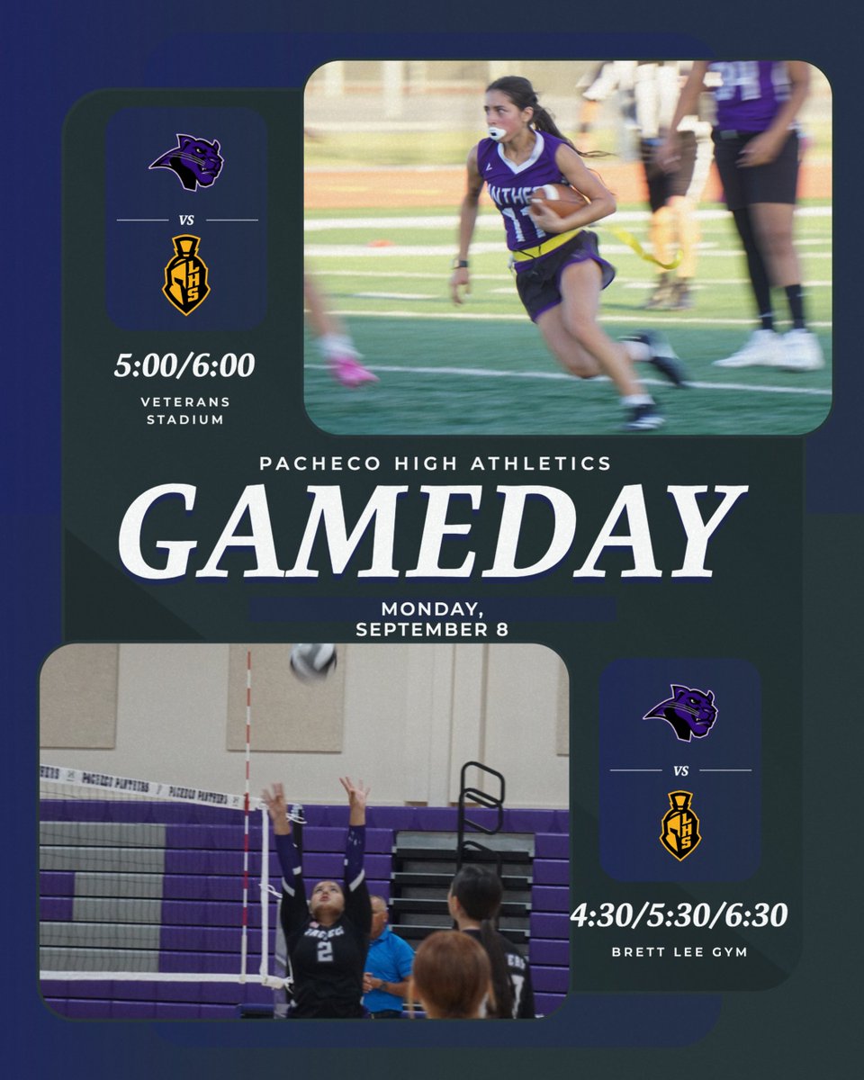 PachecoPanthers's tweet photo. Volleyball and Flag Football kick off league with games at home against @LHS_ath_dept tonight! Good luck teams! #PAWSUP #ROARPANTHERS https://t.co/v0fOlRWGGt