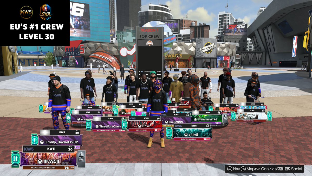EU'S #1 CREW ! ❤️#LEVEL30 #GRINDING 

To ALL 50 Guys, I want to say a huge thank you and a great effort to complete The Crew Levels in 1 Week !

Reppin' the <a href="/KW5League/">KW5 EU League</a> proudly !

#KW5 #NBA2K26 #THECREW #FAMILY #COMMUNITY