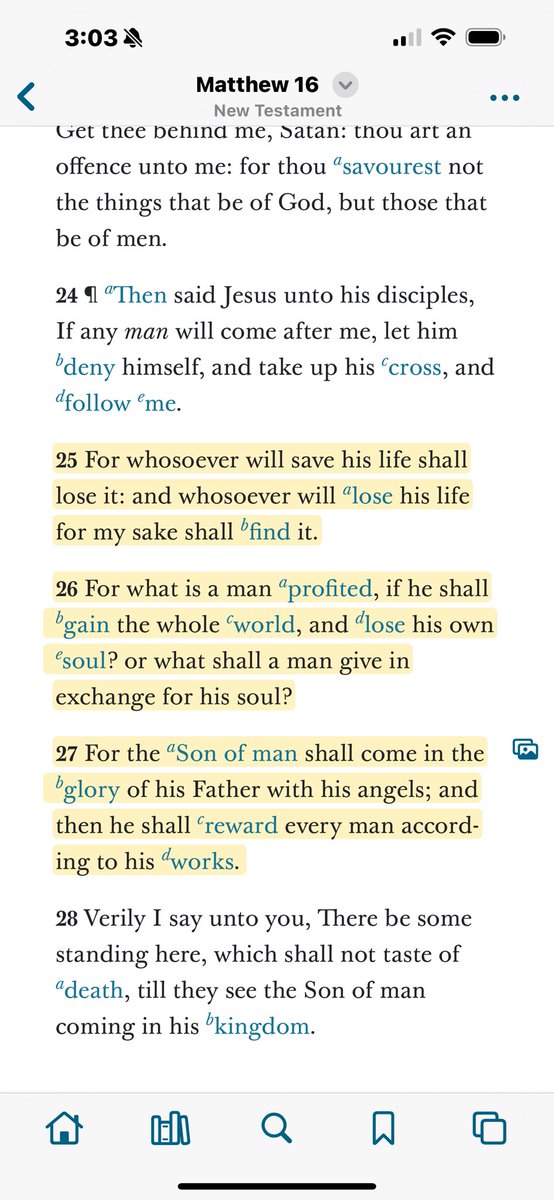 Jesus said unto His disciples:

“Whosoever will lose his life for my sake shall find it”.

And, God will “reward every man according to his works”.

Lose your life and you shall discover it.  Each of us has work to do.  

Go do it.