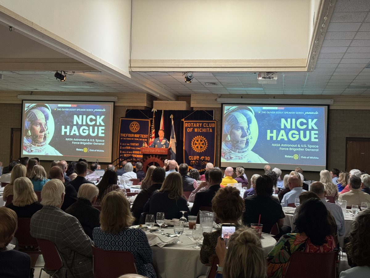 This morning, I spoke at the Wichita Rotary Club to welcome the keynote speaker – a <a href="/NASA/">NASA</a> astronaut and a Kansan – General Nick Hague. From a small-town in Kansas to outer space, General Hague is an example and inspiration for the next generation of young explorers.