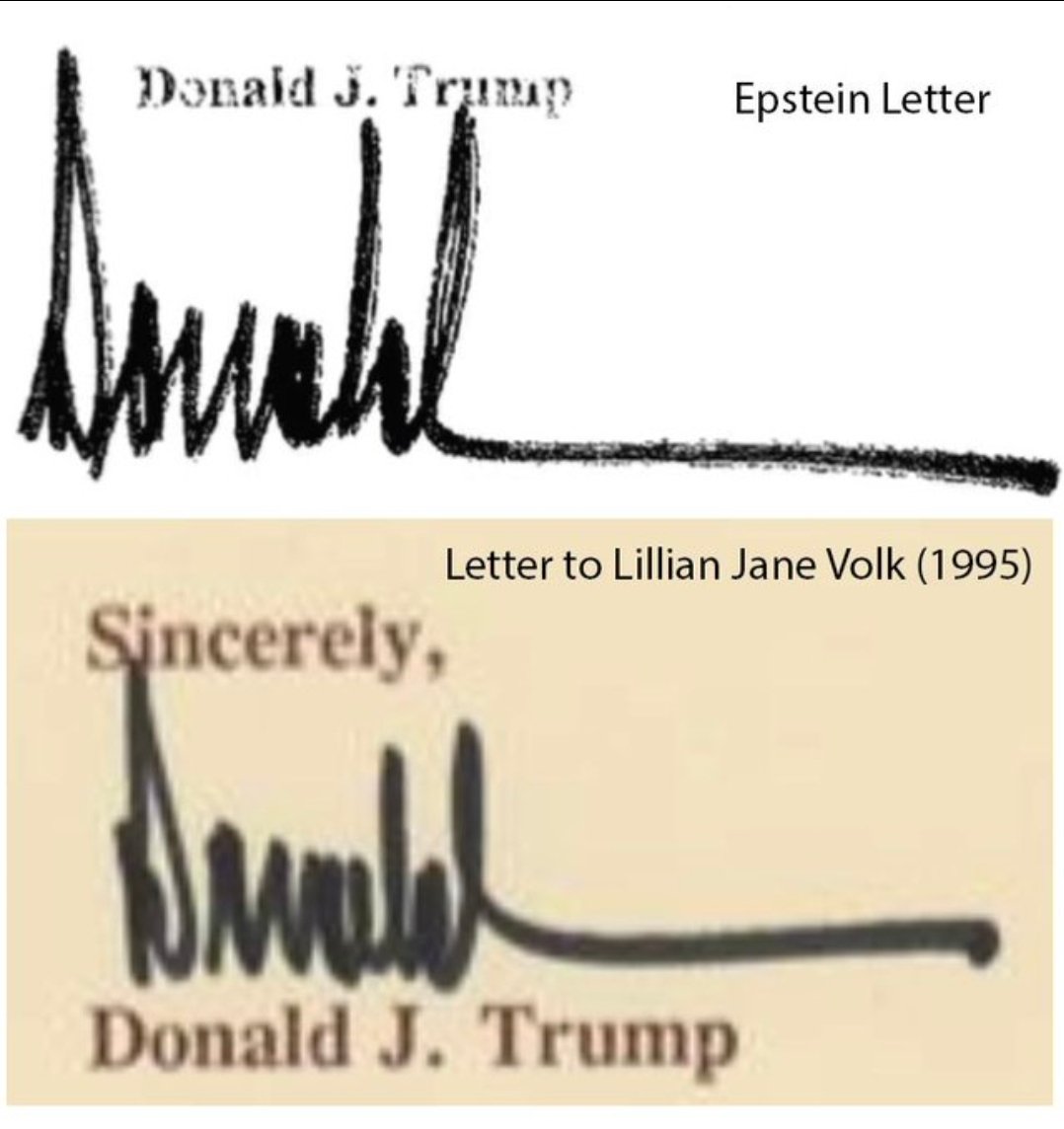theliamnissan's tweet image. Admit it you silly MAGAs, Trump wrote that creepy birthday letter to Jeffrey Epstein