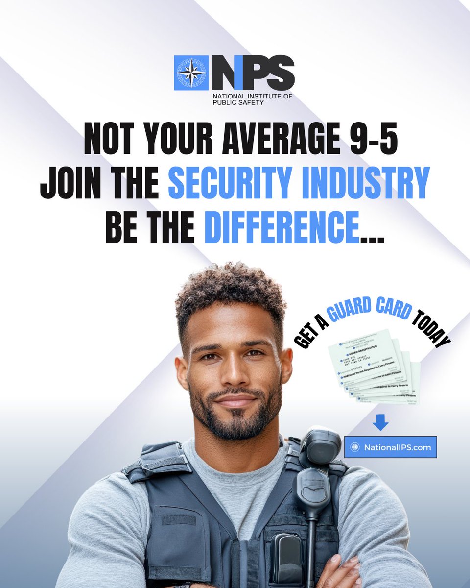 Ready for a career that makes a real impact?👮‍♂️👮‍♂️

The security industry is growing fast — and your California Guard Card is the key to getting started.

This isn’t your average 9-5 job. It’s a chance to protect, serve, and be the difference.

💬 Comment “Guard Card” and we’ll