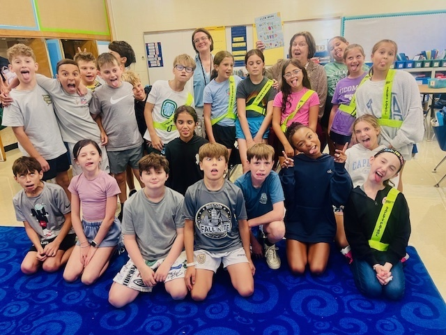 5th Grade Birthday Book tradition begins - today for the teacher! Enjoy our funny faces!