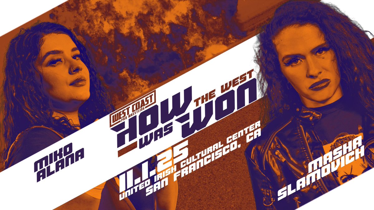 JUST SIGNED!

Miko Alana has broken out of her rookie role, proving she can hold her own against West Coast Pro Women’s World Champion Johnnie Robbie.

Now, she steps up to face one of the women who helped define the women’s division of #TheCoast.

At How The West Was One in San