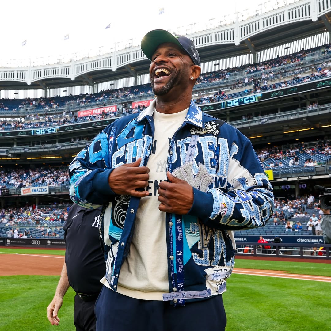 CC Sabathia in the Supreme x Jeff Hamilton x New York Yankees
