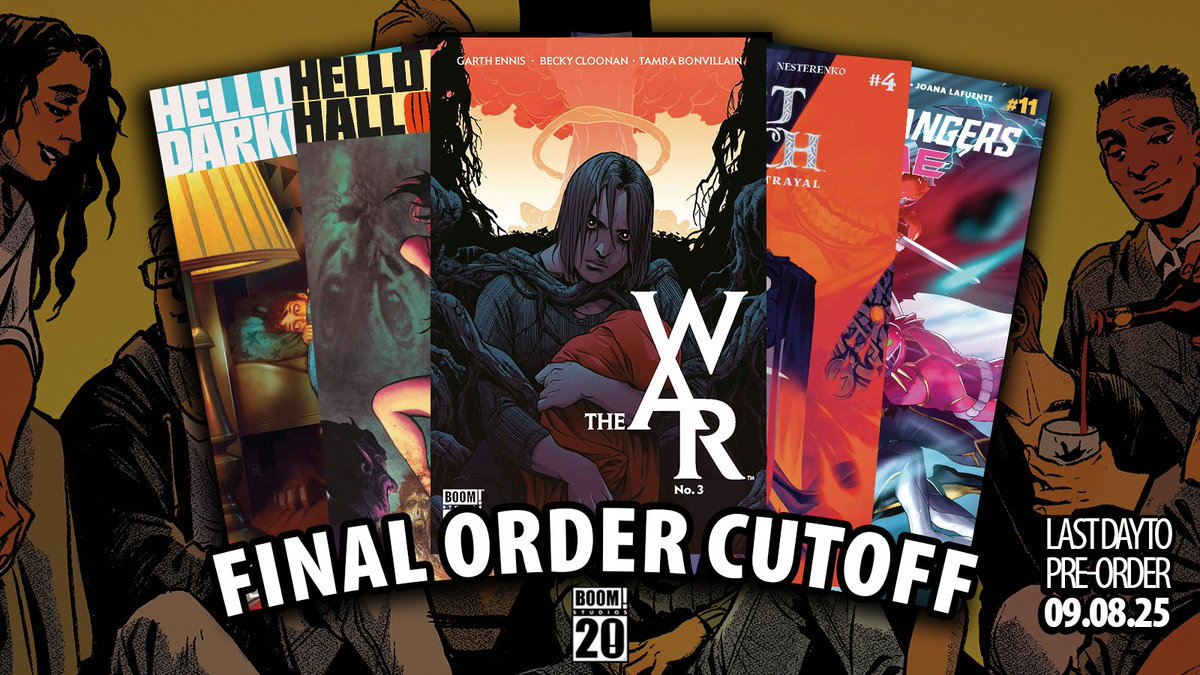 Be one of the first to see this atomic finale—today’s the final order cutoff to secure your copy of THE WAR #3!

Don’t miss adding must-reads like HELLO HALLOWEEN #1, THE LAST WITCH: BLOOD AND BETRAYAL #4, POWER RANGERS PRIME #11, and HELLO DARKNESS #15 to your pull list too!