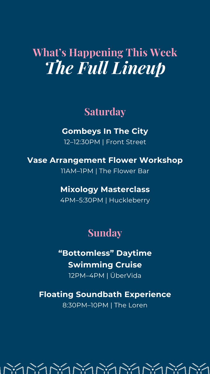 Bermuda's tweet photo. #BermudaEvents This Week: September 8-14 

Get the full lineup here: https://t.co/3PHrhJtEZB 

#GoToBermuda https://t.co/jzNhNJEhix