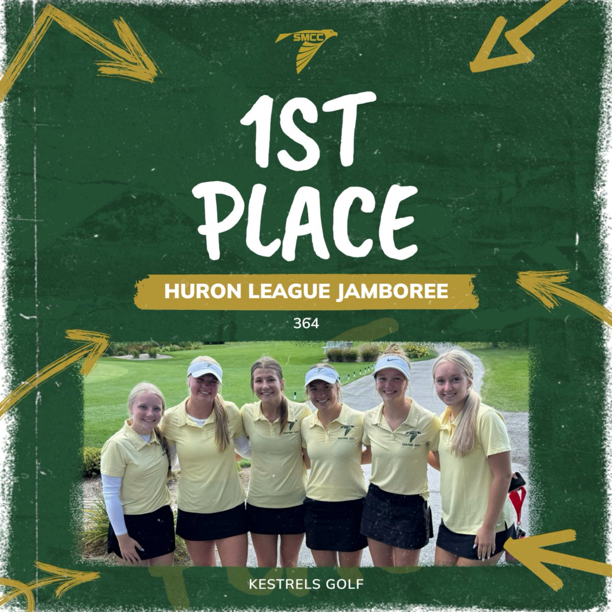 Congrats to our Kestrels golfers finishing in 1st place of the Huron League Jamboree today. Nora Kinsey led all golfers with a score of 81, and Lauren Toliver finished in the top 5 with a score of 89. #GoKestrels