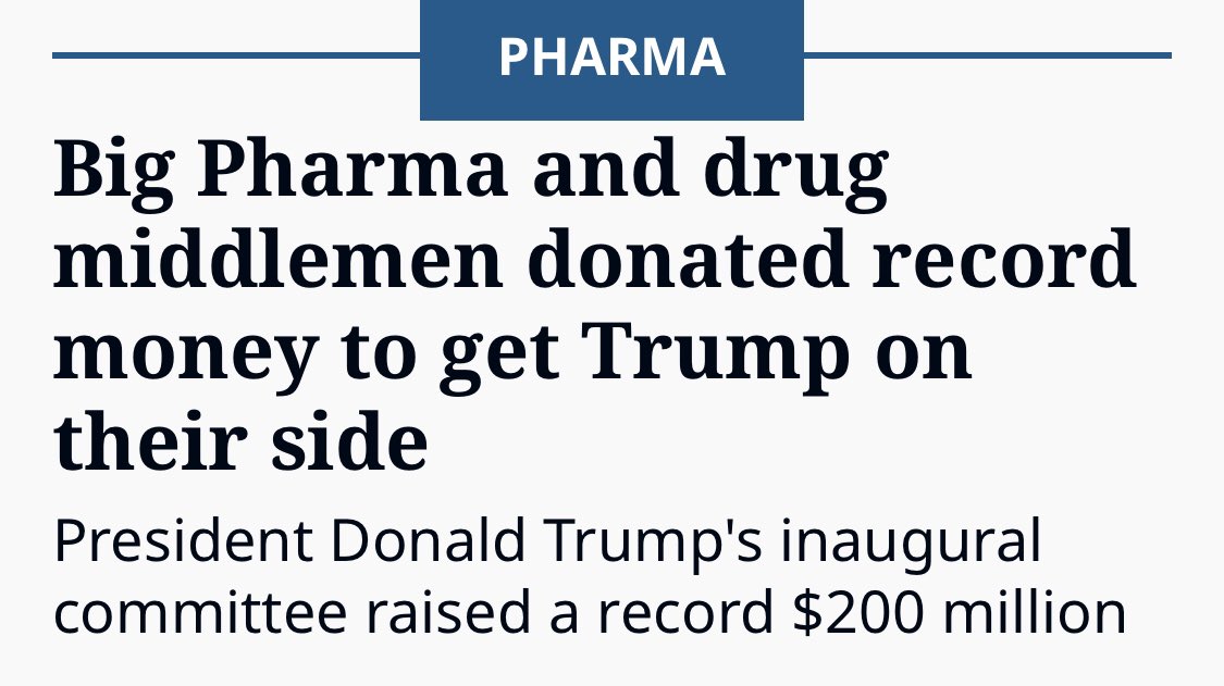 Bitch , please ! He took $200M from Big Pharma