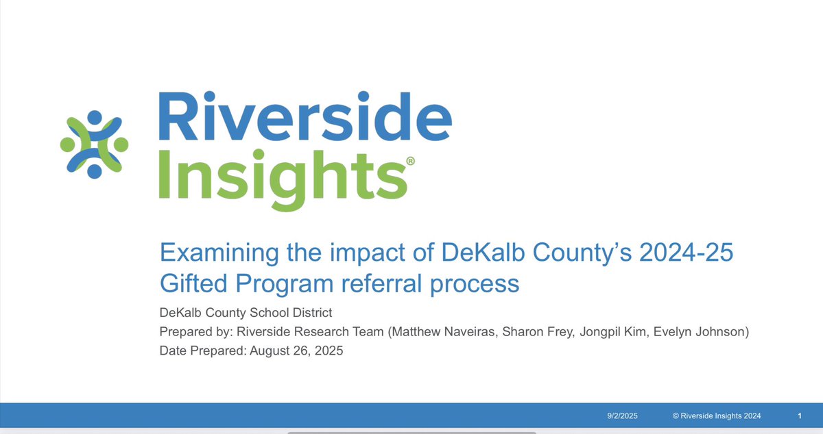 Dr. Norman C. Sauce III (@drnormancsauce3) on Twitter photo Proud to partner w/ #RiversideInsights to share on <a href="/DeKalbSchools/">DeKalb Schools, GA</a> increased access to Gifted Education eligibility assessments. All subgroups increased their representation of newly identified gifted students in SY25, between 80%-25%. Review report here: simbli.eboardsolutions.com/meetings/TempF… Proud to partner w/ #RiversideInsights to share on <a href="/DeKalbSchools/">DeKalb Schools, GA</a> increased access to Gifted Education eligibility assessments. All subgroups increased their representation of newly identified gifted students in SY25, between 80%-25%. Review report here: simbli.eboardsolutions.com/meetings/TempF…