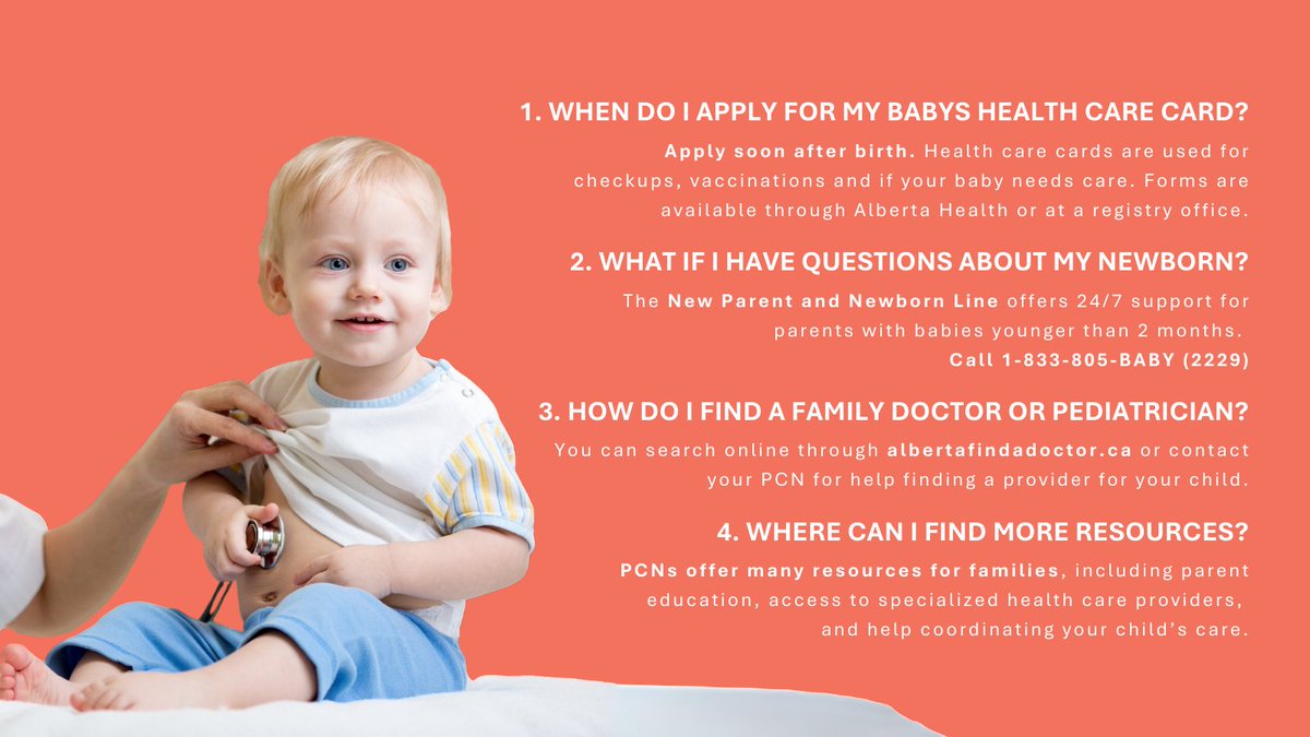 Do you have a tiny patient at home? 🍼Your baby’s first years come with lots of questions, from health cards to finding a doctor and knowing where to get support. Need more help? Contact your health care provider for more info.  #Newborn