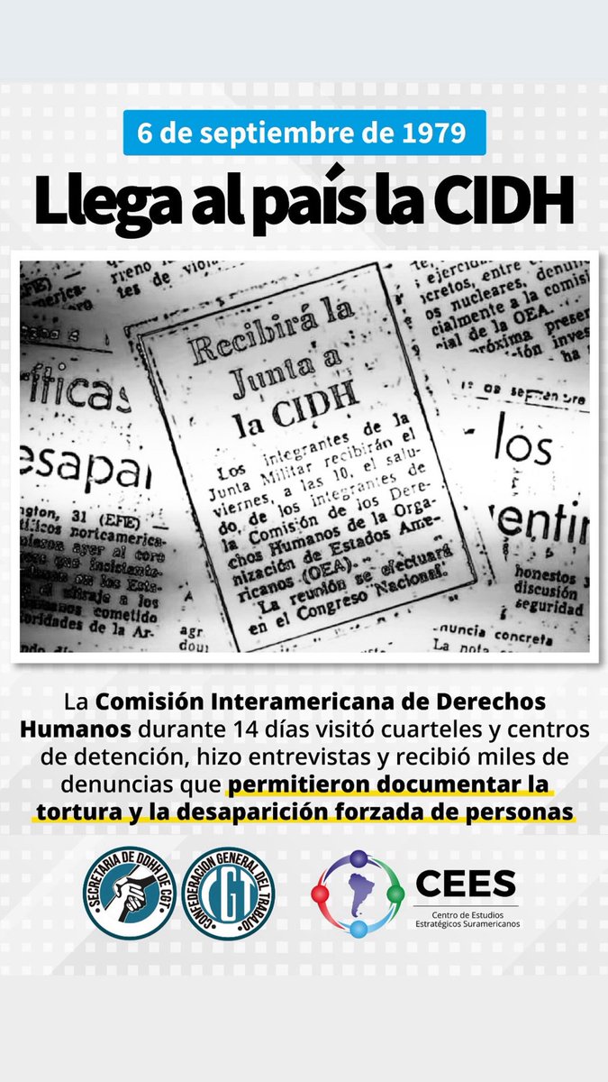 Le llegada de la CIDH para monitorear la brutal de la represión de la dictadura fue un hecho de tremenda trascendencia! La impotencia de la dictadura para hostigar  a las colas de familiares que hacían cola para denunciar las desapariciones de hijos y familiares no pudo tapar el