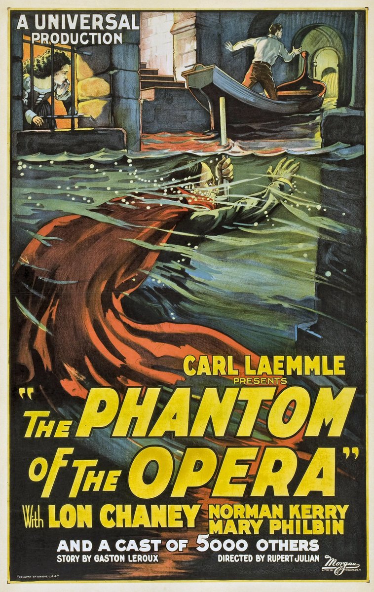 DannyTempest777's tweet photo. Happy 100th anniversary to the classic 1925 film adaptation of Gaston Leroux's 'The Phantom of the Opera' starring the legendary Lon Chaney, which premiered at the Astor Theatre in New York City on September 6th, 1925. #ThePhantomOfTheOpera #LonChaney #UniversalHorror #Horror https://t.co/6X6rgN15Ai