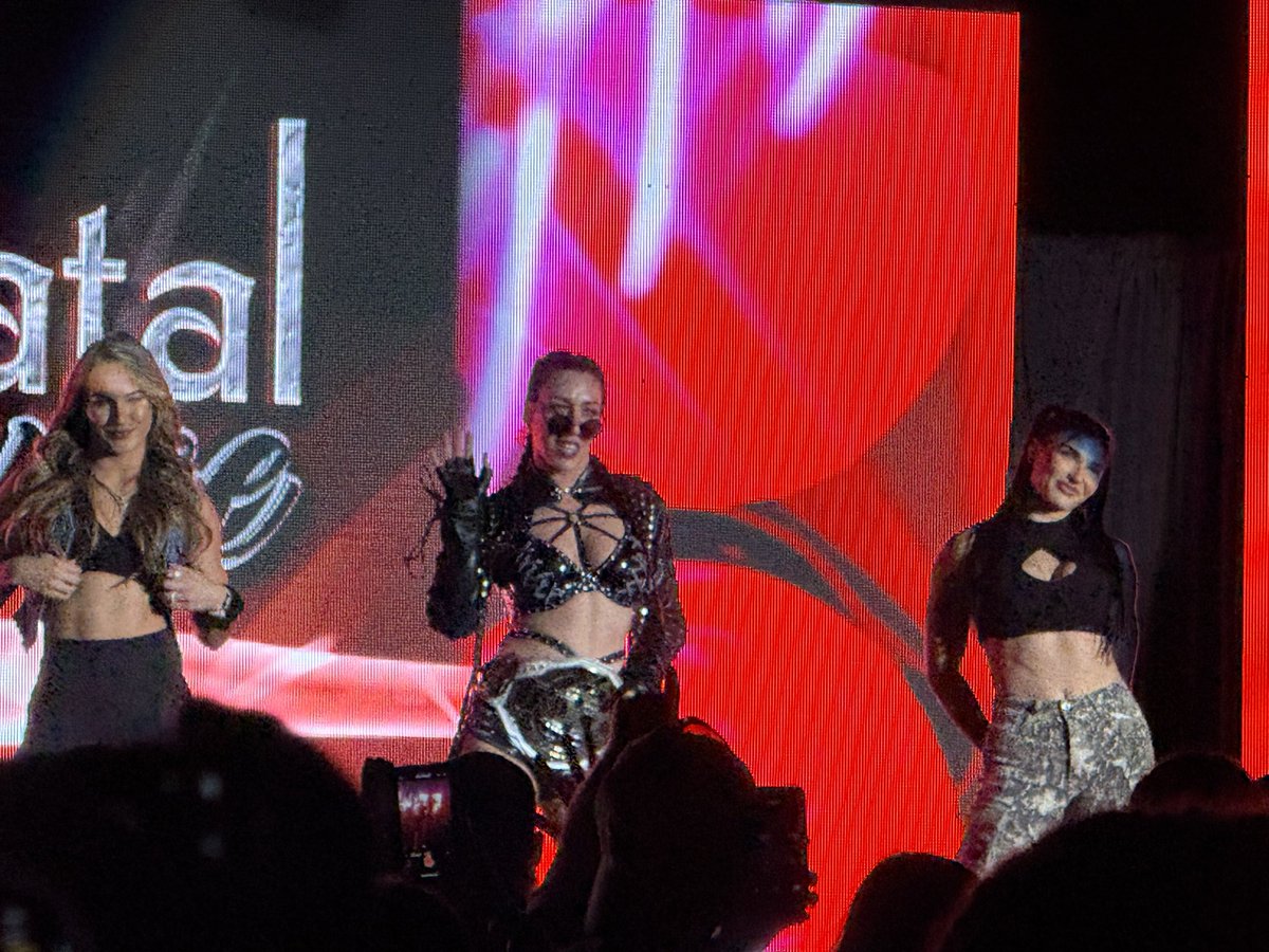 mattames's tweet image. My first injection of #FatalInfluence live shall not be my last! Imma need boosters! @jacyjaynewwe @FallonHenleyWWE @Jazmyn_nyx_wwe #NXTAugusta