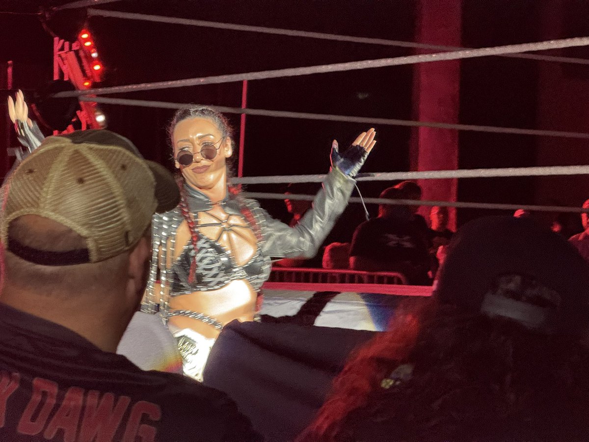 mattames's tweet image. My first injection of #FatalInfluence live shall not be my last! Imma need boosters! @jacyjaynewwe @FallonHenleyWWE @Jazmyn_nyx_wwe #NXTAugusta