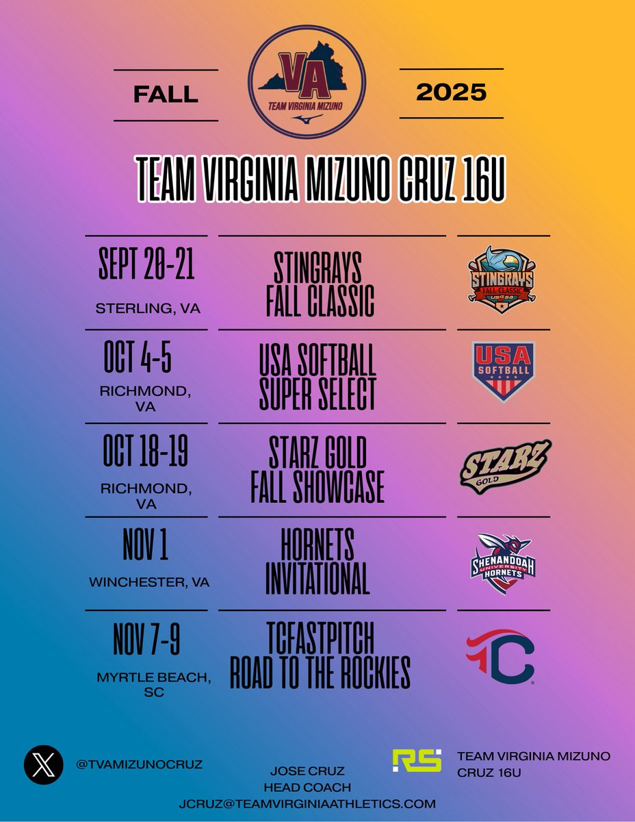 TVAMizunoCruz's tweet photo. Back at it in a few weeks! 💪
Excited for a big fall season full of camps, college visits, and new opportunities. Looking forward to connecting with coaches and taking the next steps!
#FallGrind #CollegeBound #AthleteLife #NextLevel https://t.co/wzL8z5lmOI