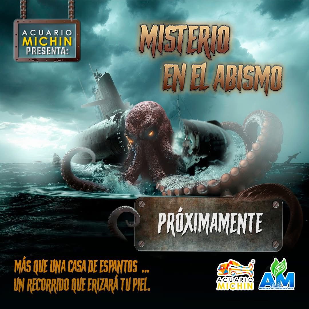 🌊🦑 ¡Algo oscuro y aterrador se esconde en las profundidades! 🦑🌊

Prepárate para adentrarte en un recorrido lleno de suspenso, misterio y criaturas que no querrás encontrar… 👀

🧭 ¿Te atreves a descubrir qué acecha bajo el mar?
📍 Próximamente en Acuario Michin