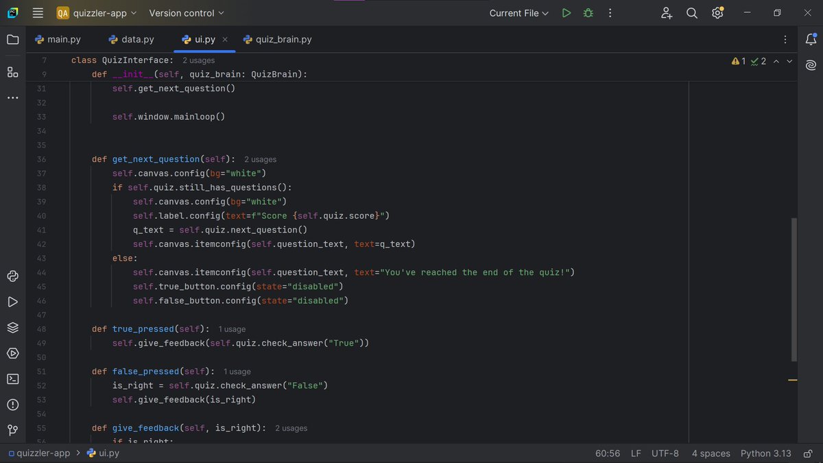 bluedev_py's tweet image. Day 34/100 – Intermediate+
> Leveled Up My API Skills
> Built a Quiz App called "The Quizzler" using Tkinter
#100DaysOfCode
#pythonprogramming
#pythononlinetraining