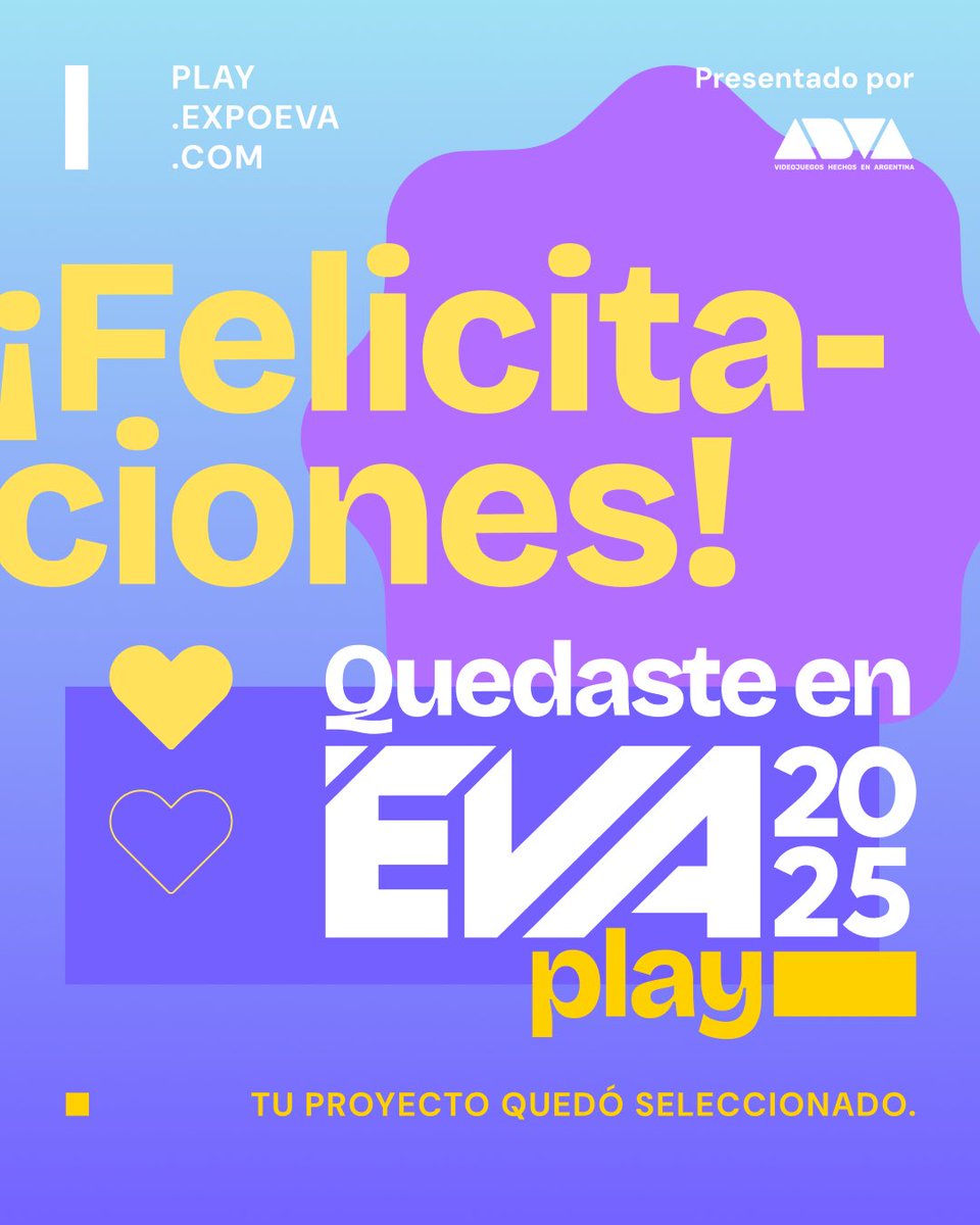 Estamos seleccionados para la EVA2025!! Estamos muy contentos y agradecidos. Leímos que fue una de las convocatorias más grandes de todos los años. Que nos hayan elegido es realmente un honor. Gracias! Nos vemos en el Palacio Libertad (Ex CCK) 7 y 8 de noviembre.